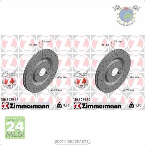 Kit dischi freno zimmermann - dischi,